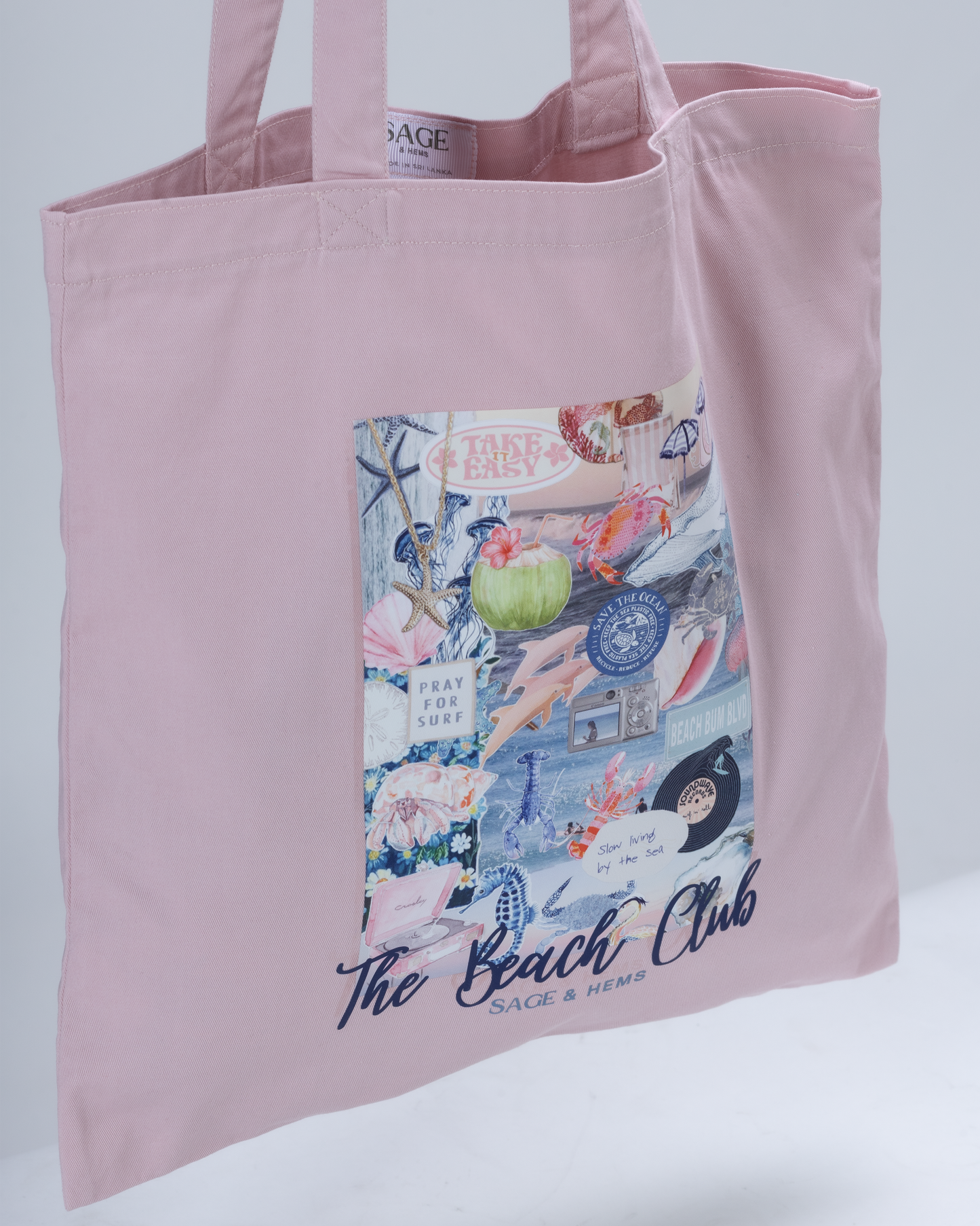The Beach Club Tote Bag - Rosé Tide
