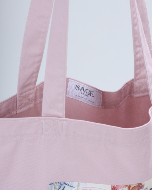 The Beach Club Tote Bag - Rosé Tide