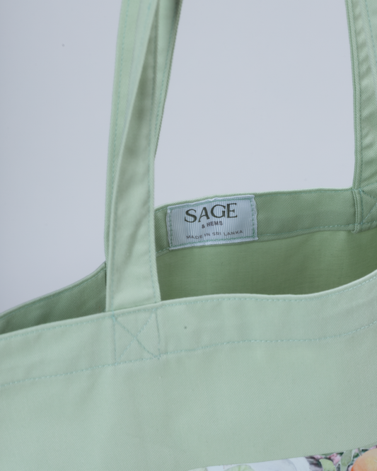 The Beach Club Tote Bag - Lagoon Leaf