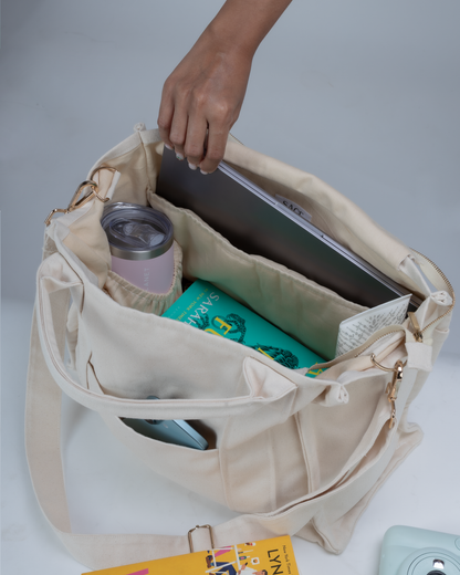 The Aubrey On-the-Go Bag - Latte Light