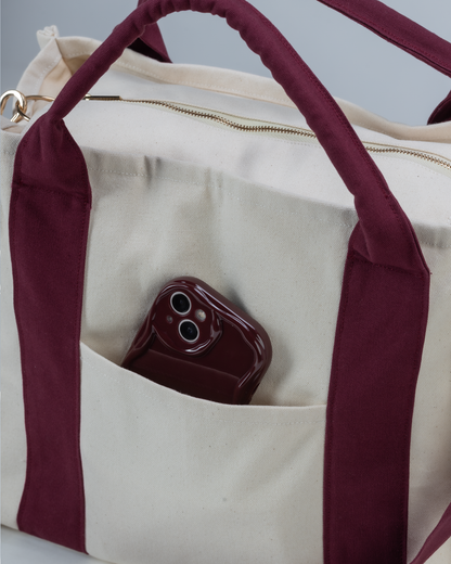 The Aubrey On-the-Go Bag - Crimson Cream