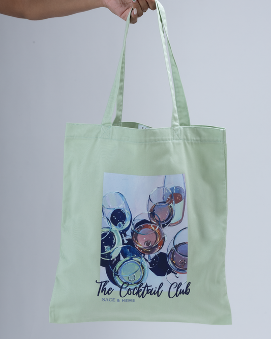 The Cocktail Club Tote Bag - Matcha Mojito