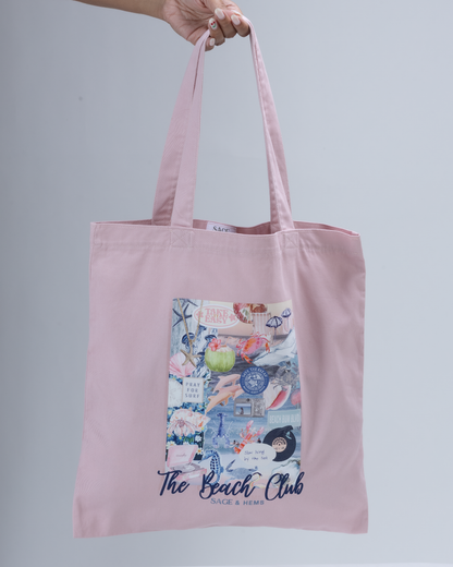 The Beach Club Tote Bag - Rosé Tide