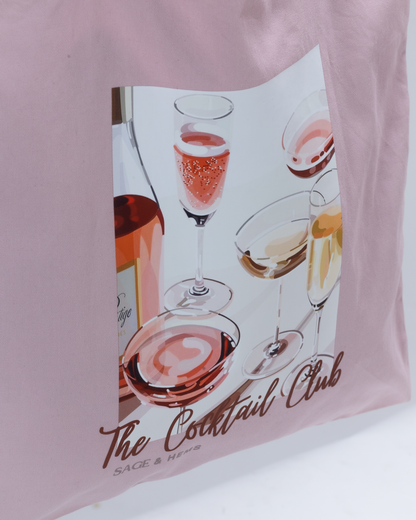 The Cocktail Club Tote Bag - Tipsy Rosé