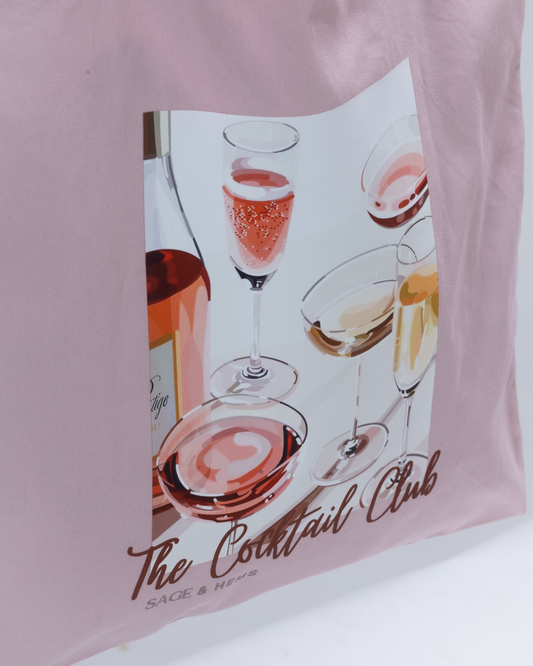 The Cocktail Club Tote Bag - Tipsy Rosé